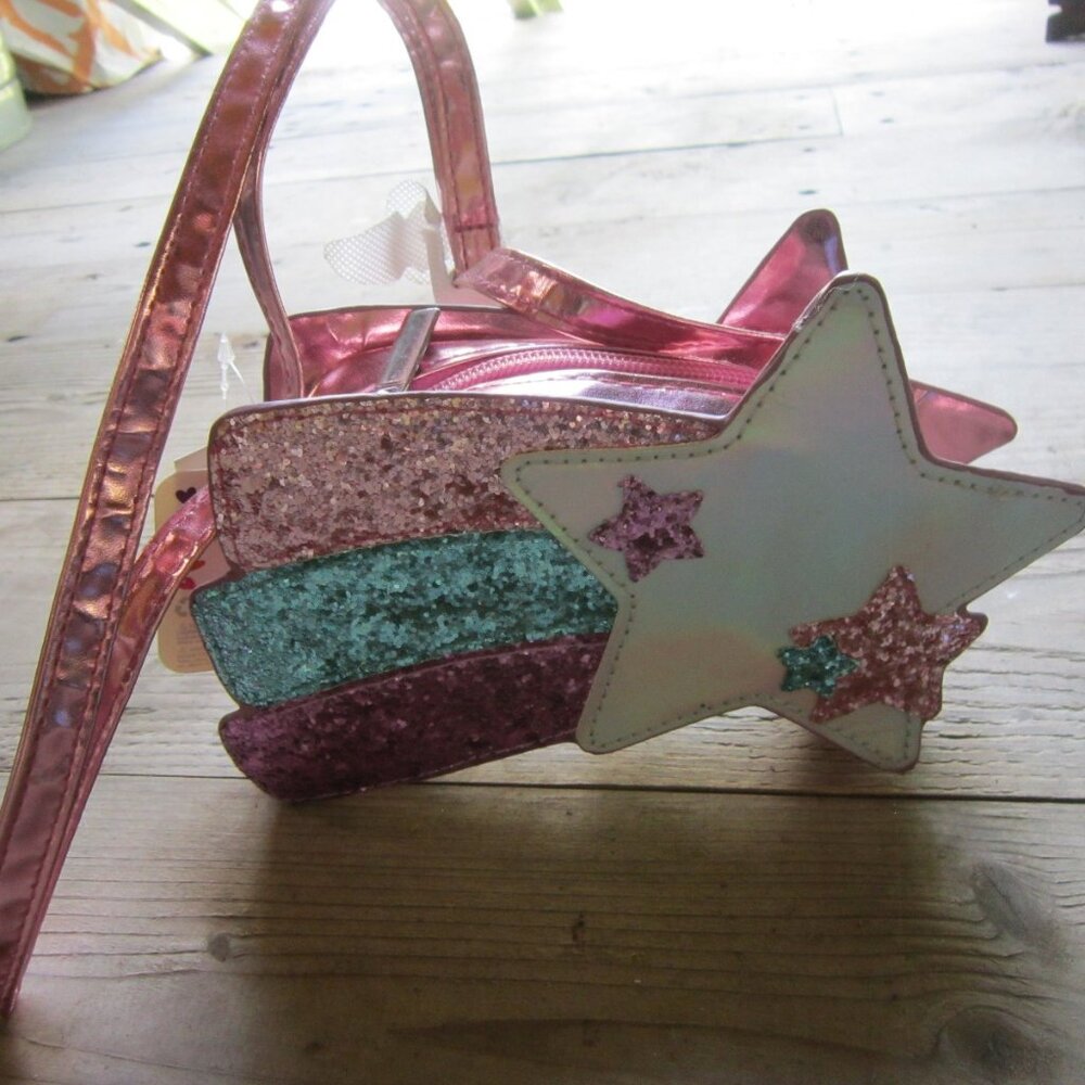 Cute Star Purse Shiny Irridescent Claire's Club Kawaii Glitter Girl's Bag